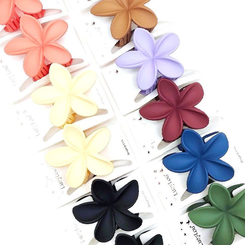 Matt Daisy Flower Color Hair Claw Pin